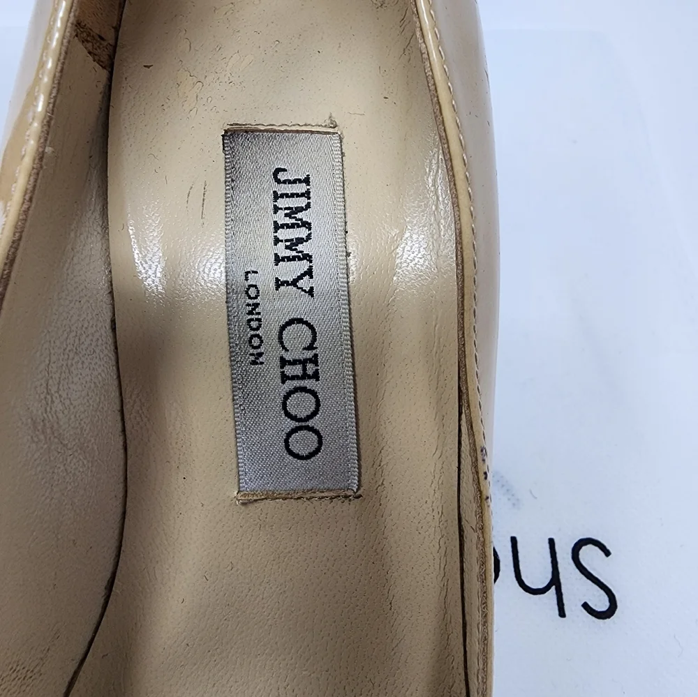 Jimmy Choo Nude Patent Pumps 38.5